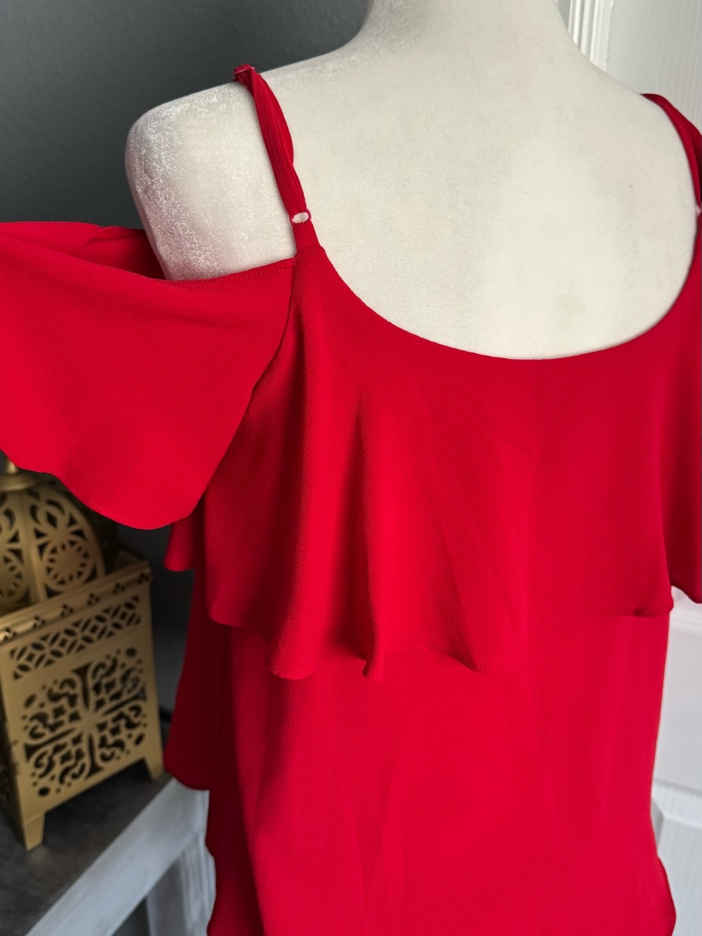 bobeau Vibrant Red Women's Top